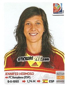 Figurina Jennifer Hermoso - FIFA Women's World Cup Canada 2015 - Panini