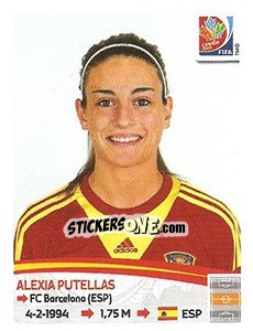 Sticker Alexia Putellas - FIFA Women's World Cup Canada 2015 - Panini