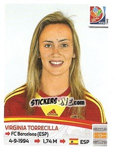 Cromo Virginia Torrecilla - FIFA Women's World Cup Canada 2015 - Panini