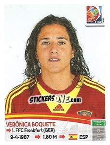 Sticker Verónica Boquete - FIFA Women's World Cup Canada 2015 - Panini