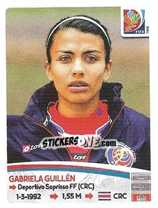Sticker Gabriela Guillén - FIFA Women's World Cup Canada 2015 - Panini