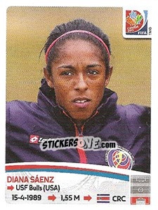 Sticker Diana Sáenz - FIFA Women's World Cup Canada 2015 - Panini