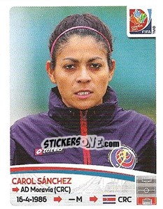 Sticker Carol Sánchez - FIFA Women's World Cup Canada 2015 - Panini