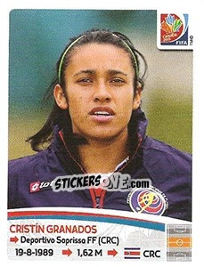 Sticker Cristín Granados - FIFA Women's World Cup Canada 2015 - Panini