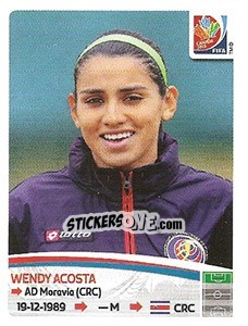 Figurina Wendy Acosta - FIFA Women's World Cup Canada 2015 - Panini