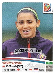 Sticker Wendy Acosta - FIFA Women's World Cup Canada 2015 n. 398 - Panini
