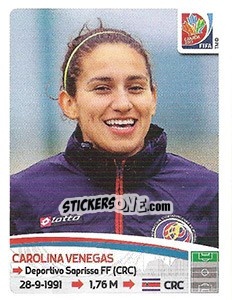 Sticker Carolina Venegas - FIFA Women's World Cup Canada 2015 - Panini