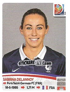 Sticker Sabrina Delannoy - FIFA Women's World Cup Canada 2015 - Panini