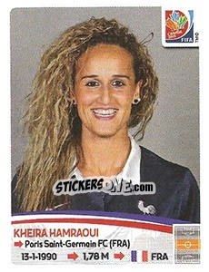 Sticker Kheira Hamraoui - FIFA Women's World Cup Canada 2015 - Panini
