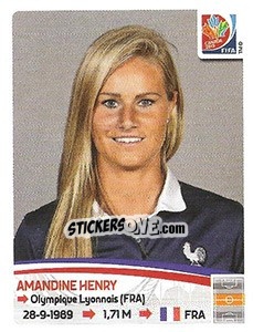 Cromo Amandine Henry - FIFA Women's World Cup Canada 2015 - Panini