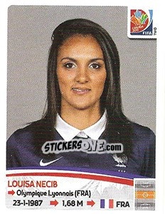 Sticker Louisa Necib - FIFA Women's World Cup Canada 2015 - Panini