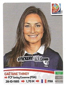 Cromo Gaëtane Thiney - FIFA Women's World Cup Canada 2015 - Panini