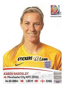 Sticker Karen Bardsley - FIFA Women's World Cup Canada 2015 - Panini