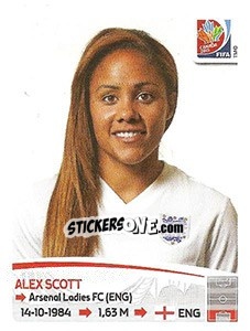 Cromo Alex Scott - FIFA Women's World Cup Canada 2015 - Panini