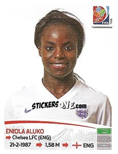 Sticker Eniola Aluko - FIFA Women's World Cup Canada 2015 - Panini