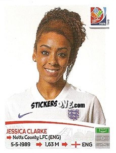 Sticker Jessica Clarke - FIFA Women's World Cup Canada 2015 - Panini