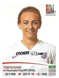 Figurina Toni Duggan - FIFA Women's World Cup Canada 2015 - Panini