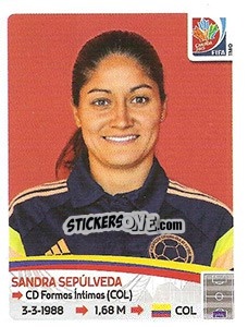 Sticker Sandra Sepúlveda - FIFA Women's World Cup Canada 2015 - Panini