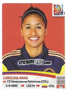 Cromo Carolina Arias - FIFA Women's World Cup Canada 2015 - Panini