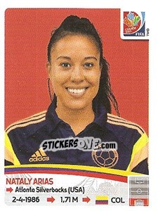 Figurina Nataly Arias - FIFA Women's World Cup Canada 2015 - Panini