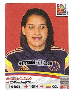 Sticker Angela Clavijo - FIFA Women's World Cup Canada 2015 - Panini