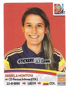 Cromo Daniela Montoya - FIFA Women's World Cup Canada 2015 - Panini