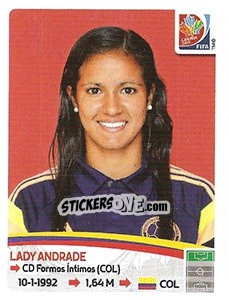 Sticker Lady Andrade - FIFA Women's World Cup Canada 2015 - Panini