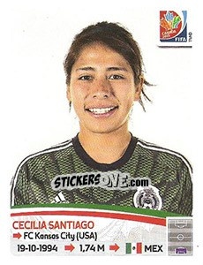 Figurina Cecilia Santiago - FIFA Women's World Cup Canada 2015 - Panini