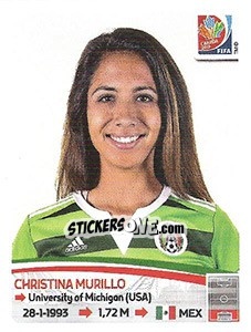 Sticker Christina Murillo - FIFA Women's World Cup Canada 2015 - Panini