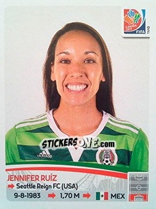 Sticker Jennifer Ruíz - FIFA Women's World Cup Canada 2015 - Panini