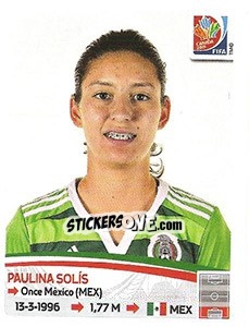 Sticker Paulina Solís - FIFA Women's World Cup Canada 2015 - Panini