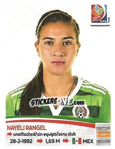 Sticker Nayeli Rangel - FIFA Women's World Cup Canada 2015 - Panini