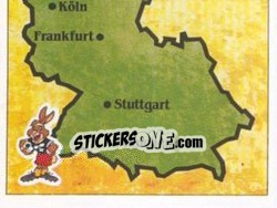 Sticker Euro 88 Map Part2 - UEFA Euro West Germany 1988 n. 20 - Panini