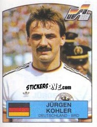 Sticker Jurgen Kohler - UEFA Euro West Germany 1988 - Panini