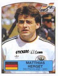 Cromo MATTHIAS HERGET - UEFA Euro West Germany 1988 - Panini
