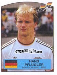 Cromo HANS PFLUGLER - UEFA Euro West Germany 1988 - Panini