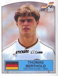 Sticker THOMAS BERTHOLD - UEFA Euro West Germany 1988 n. 60 - Panini