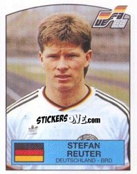 Sticker STEFAN REUTER - UEFA Euro West Germany 1988 - Panini