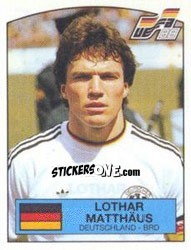 Sticker Lothar Matthaus - UEFA Euro West Germany 1988 n. 65 - Panini