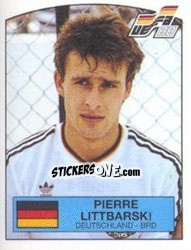 Figurina PIERRE LITTBARSKI - UEFA Euro West Germany 1988 - Panini