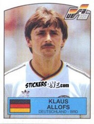 Sticker KLAUS ALLOFS - UEFA Euro West Germany 1988 n. 70 - Panini