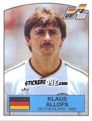 Cromo KLAUS ALLOFS - UEFA Euro West Germany 1988 - Panini