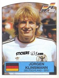 Sticker Jurgen Klinsmann - UEFA Euro West Germany 1988 n. 71 - Panini