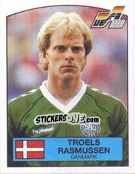 Sticker TROELS RASMUSSEN - UEFA Euro West Germany 1988 - Panini