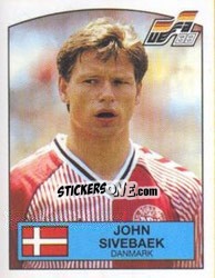 Sticker JOHN SIVEBAEK - UEFA Euro West Germany 1988 - Panini