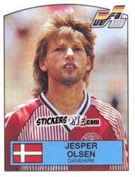 Sticker JESPER OLSEN - UEFA Euro West Germany 1988 - Panini