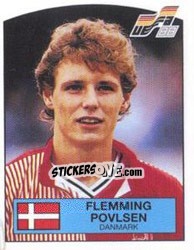 Sticker FLEMMING POVLSEN - UEFA Euro West Germany 1988 - Panini