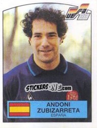 Cromo Andoni Zubizarreta - UEFA Euro West Germany 1988 - Panini