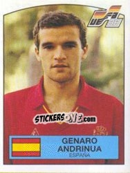 Sticker Genaro Andrinua - UEFA Euro West Germany 1988 - Panini