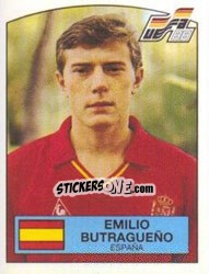 Cromo Emilio Butragueno - UEFA Euro West Germany 1988 - Panini